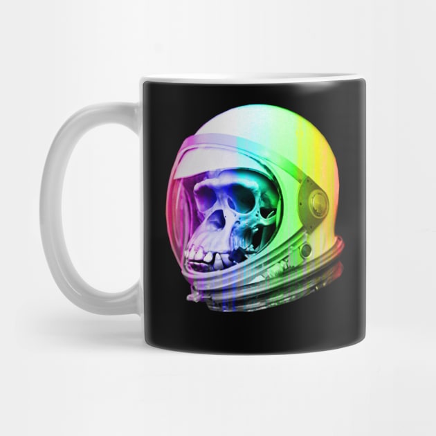 Space Chimp Skull by robotface